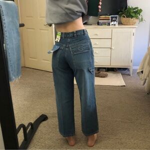 NEW Utility Wide Leg Jeans Dark Wash Size 12 Boy‎ Size 26 Women High Waist